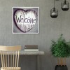 Welcome - Full Round Diamond - 30x30cm