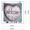 Welcome - Full Round Diamond - 30x30cm