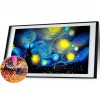 80x45cm Abstract Night Sky - Full Round Diamond - 80x45cm