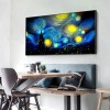 80x45cm Abstract Night Sky - Full Round Diamond - 80x45cm