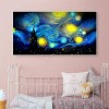 80x45cm Abstract Night Sky - Full Round Diamond - 80x45cm