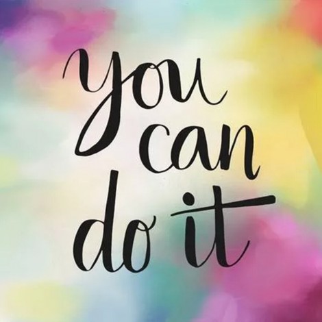 You Can Do It - Full Round Diamond - 30x30cm