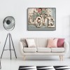 Round Letter Set - Full Diamond Painting - 40x30cm