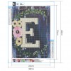 The Letter E - Full Round Diamond - 30*40cm