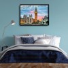 European Architecture London Night Scene-Big Ben - Full Round Diamond - 40*30cm