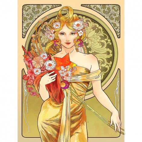 Kits Mucha - Full Round Diamond - 30x40cm