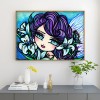 Girl with Big Eyes - Full Round Diamond - 40x30cm