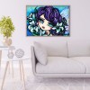 Girl with Big Eyes - Full Round Diamond - 40x30cm