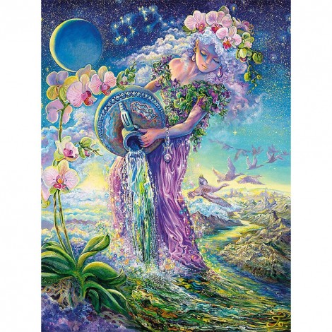 Full Round Diamond Painting Josephine Rhinestone Wall Picture Craft (IH898)
