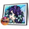 Girl with Big Eyes - Full Round Diamond - 40x30cm