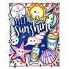 Colorful Shell Letter Summer Full Drill Round Rhinestone DIY Painting Kit