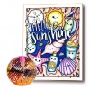 Colorful Shell Letter Summer Full Drill Round Rhinestone DIY Painting Kit