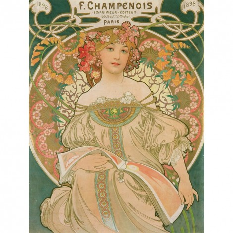 Kits Mucha - Full Round Diamond - 30x40cm