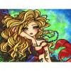 Girl with Big Eyes - Full Round Diamond - 40x30cm