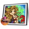 Girl with Big Eyes - Full Round Diamond - 40x30cm