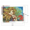 Girl with Big Eyes - Full Round Diamond - 40x30cm