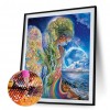 Sad Gaia 5D DIY Full Round Drill Diamond Painting Hanging Decor Kit 35x45cm