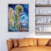 Sad Gaia 5D DIY Full Round Drill Diamond Painting Hanging Decor Kit 35x45cm