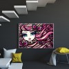 Girl with Big Eyes - Full Round Diamond - 40x30cm