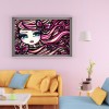 Girl with Big Eyes - Full Round Diamond - 40x30cm
