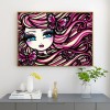 Girl with Big Eyes - Full Round Diamond - 40x30cm