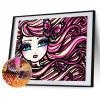 Girl with Big Eyes - Full Round Diamond - 40x30cm