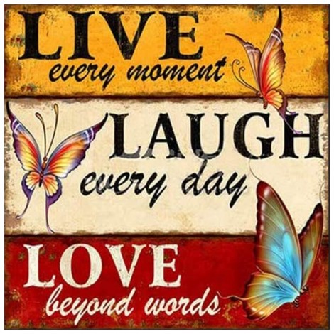 Positive Word  - Full Round Diamond - 35x35cm