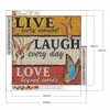 Positive Word  - Full Round Diamond - 35x35cm