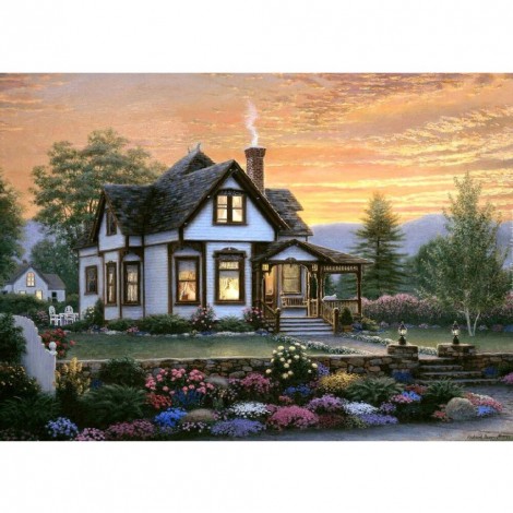 5D Diamond Painting Full Round Drill DIY Seaside House Rhinestone Picture