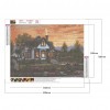 European And American Style Seaside Chalet - Full Round Diamond - 40*30cm