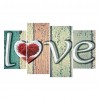 4pcs/set Love-Full Round Diamond Painting - 80x45cm