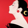 Japanese Woman - Full Round Diamond - 40x40cm