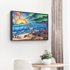 5D Kit Full Drill Art Painting Sunrise Surfing Round Diamond DIY Picture