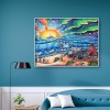 5D Kit Full Drill Art Painting Sunrise Surfing Round Diamond DIY Picture