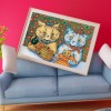 Lovely Cats Color DIY Painting Kit Full Round Diamond Picture (sz139 Four)