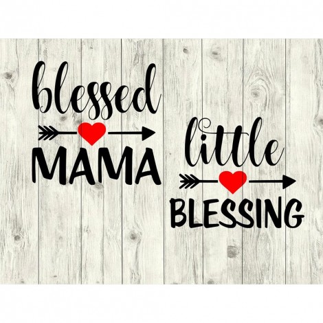 Full Round Drill Diamond Painting DIY MAMA Blessing Rhinestone Mosaic Craft