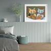 Lovely Cats Color DIY Painting Kit Full Round Diamond Picture (sz139 Four)