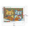 Lovely Cats Color DIY Painting Kit Full Round Diamond Picture (sz139 Four)