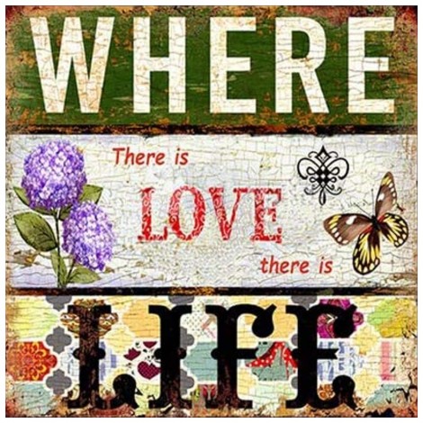 Positive Word  - Full Round Diamond - 35x35cm