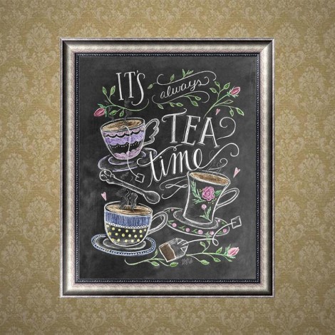 Blackboard Drawing - Partial Round Diamond - 25x30cm