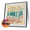 Mosaic Diamond DIY Full Drill 5D Round Letter Lovely Picture Kit Painting