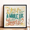 Mosaic Diamond DIY Full Drill 5D Round Letter Lovely Picture Kit Painting