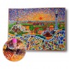 Barcelona Painting At Sunrise - Full Round Diamond - 40*30cm