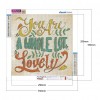 Mosaic Diamond DIY Full Drill 5D Round Letter Lovely Picture Kit Painting