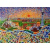 Barcelona Painting At Sunrise - Full Round Diamond - 40*30cm