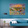 Barcelona Painting At Sunrise - Full Round Diamond - 40*30cm