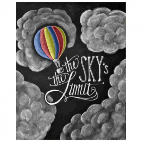 Sky Blackboard - Full Round Diamond - 25x30cm