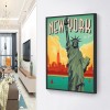 Statue of Liberty - Full Round Diamond - 35x45cm