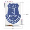 Everton Football Logo - Full Round Diamond - 30x40cm