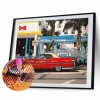 Kits Car in Roadside s - Full Round Diamond - 40x30cm